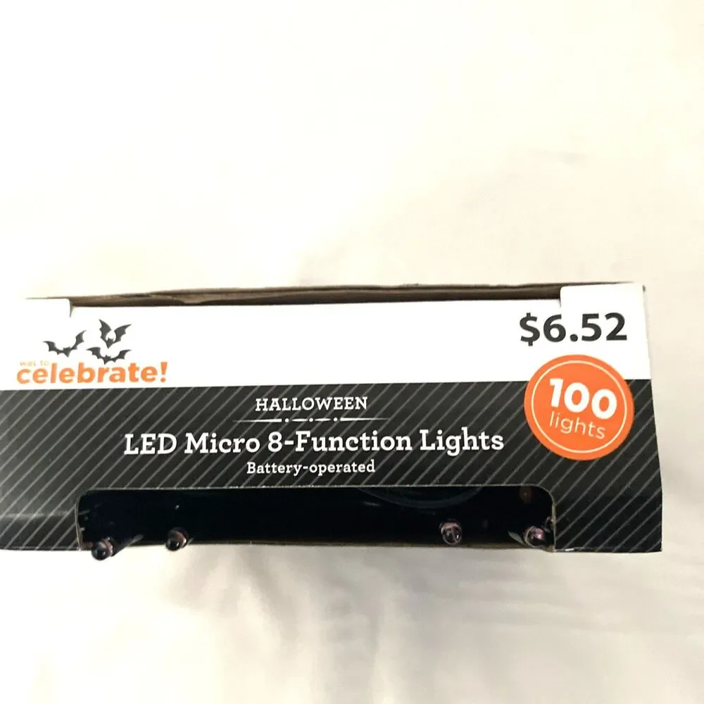 Halloween Led Micro Lights Purple 8 Function Indoor Outdoor Home Decoration